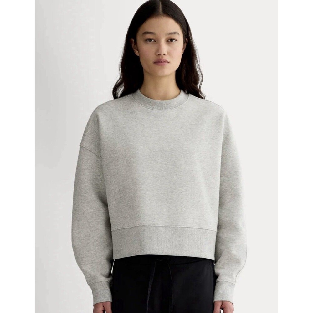EVERLANE The Unisex Pullover Crew Heathered Gray Size Small sweatshirt cotton